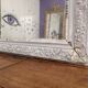 Mirror XIXth gray shabby 77 x 53 cm