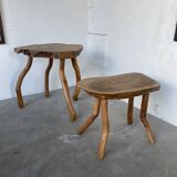 Pair of elm side tables