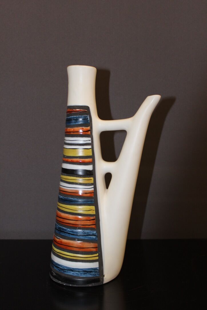 Ceramic pitcher by Capron circa 1960