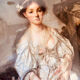 Framed antique print of the broken jug of J.B Greuze