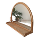 Vintage rattan tablet mirror