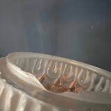 Vintage mid-century decorative thick glass ceiling lamp