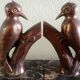 Frajou - Pair of Bookends with Birds, Woodpecker & Portor Marble