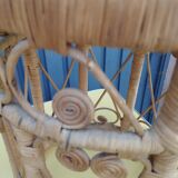 Peacok vintage bohemian chic rattan stool