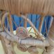 Peacok vintage bohemian chic rattan stool