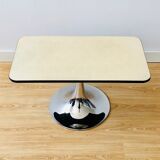 Vintage coffee table chrome tulip foot