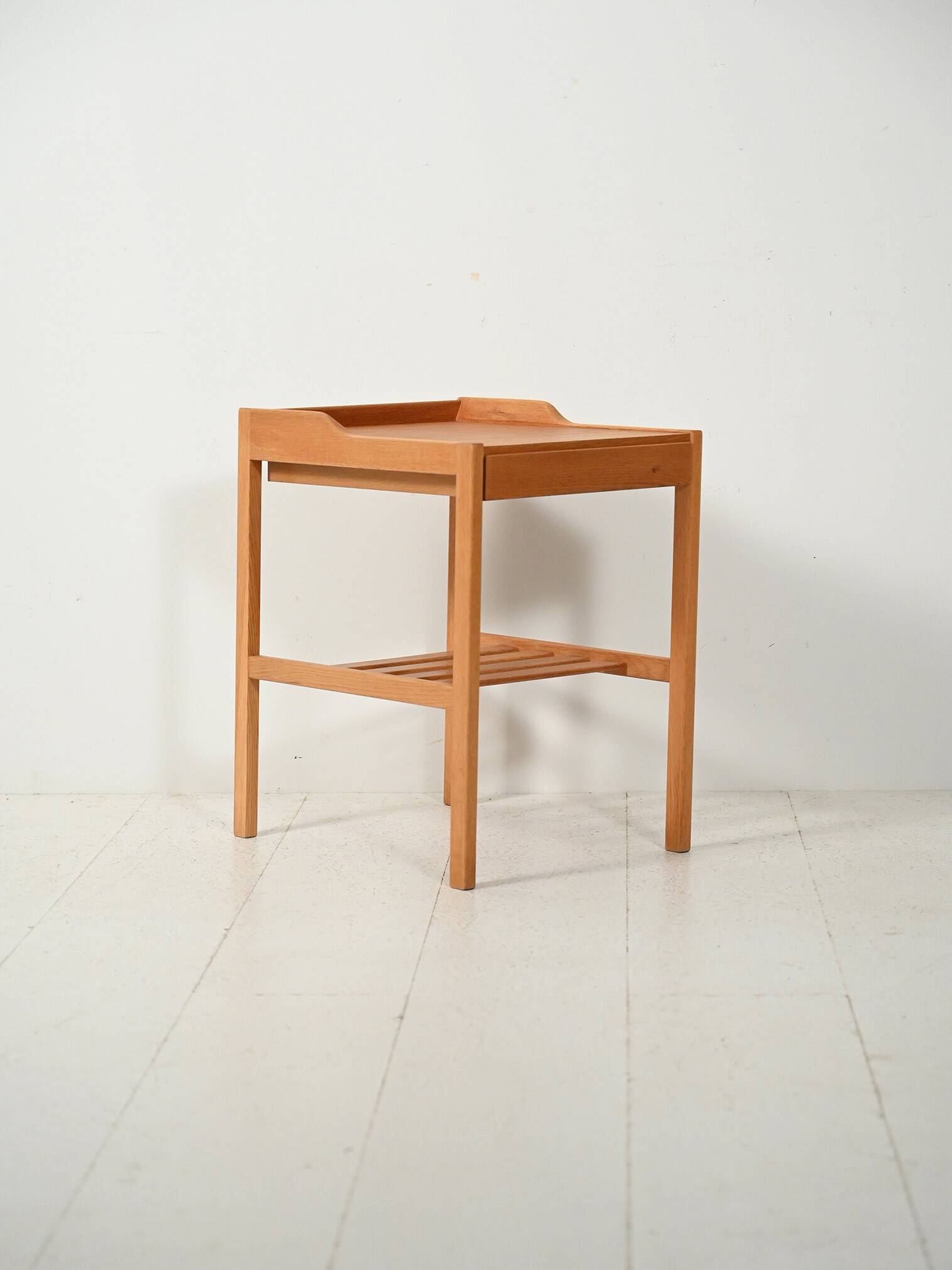 1960s Scandinavian vintage oak bedside table