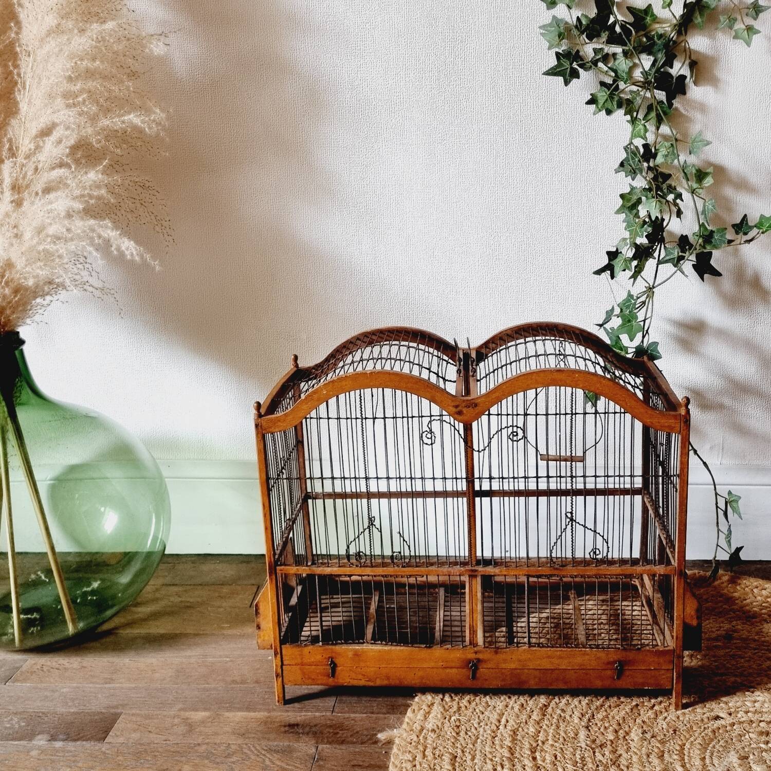 19th century bird cage in its original condition