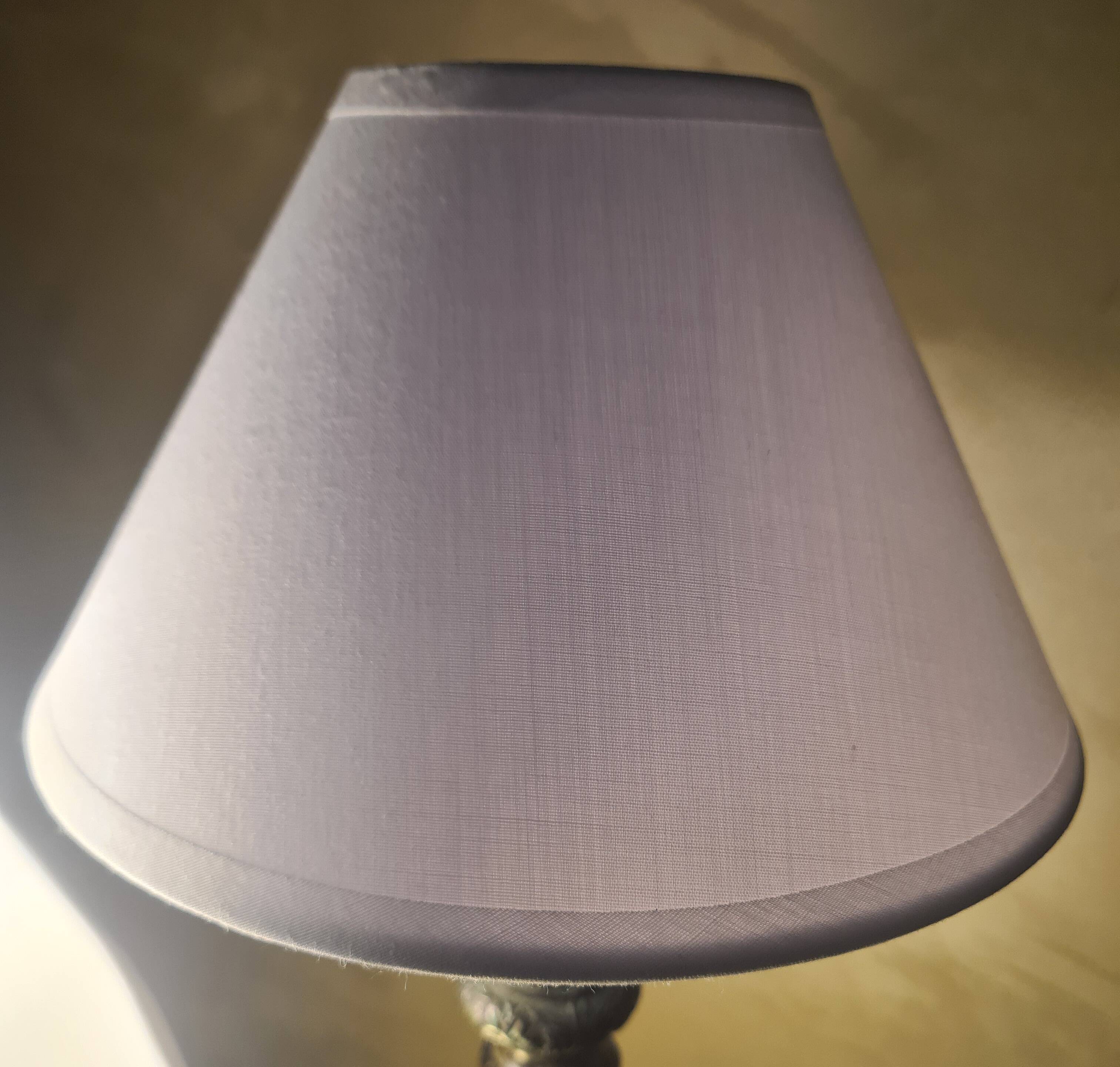 paire de lampes de chevet acier patiné 47x20 elec ok abat jour neuf tres be