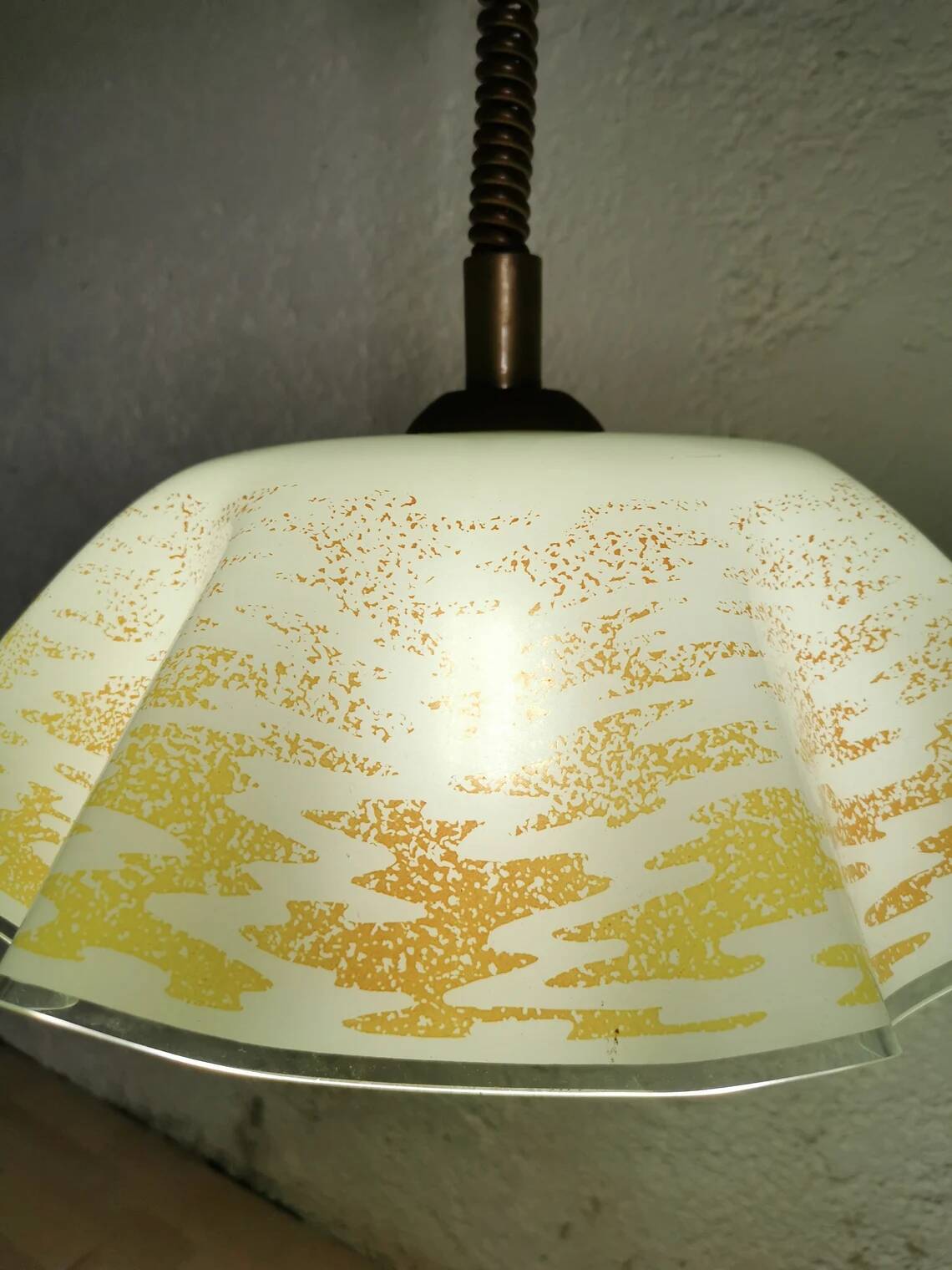 Vintage Sijaj Hrastnik Glass Pendant Lamp Mid Century Modern Lighting