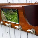 Art deco wall coat holder