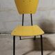 Yellow Jacques HITIER chair, vintage 50s
