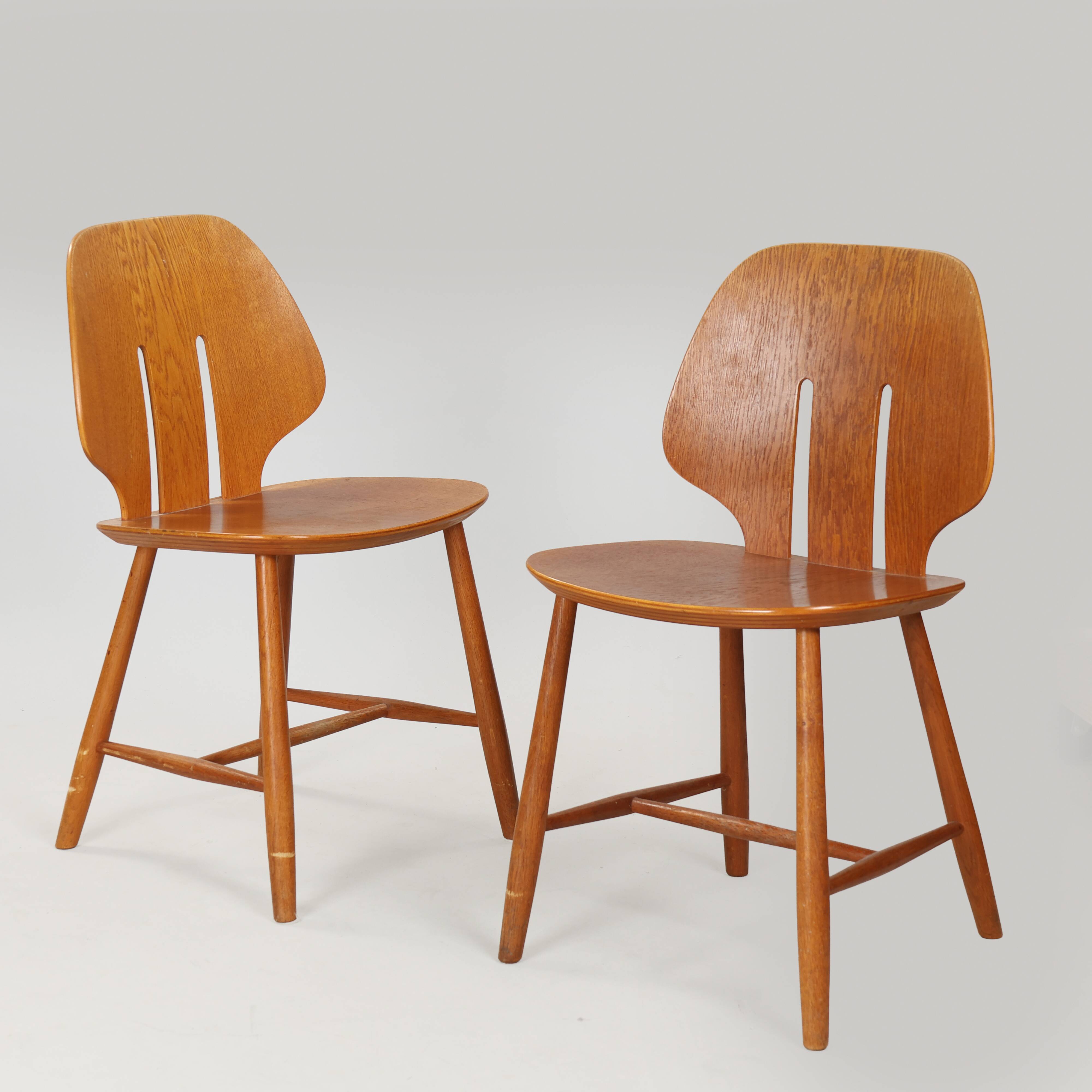 4 chairs Ejvind Johansson model J67-Denmark 1960s