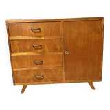 Compass feet chest of drawers