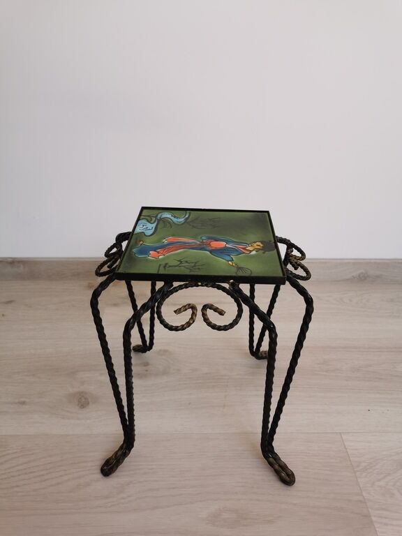 Decorative ceramic wrought iron harness