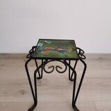 Decorative ceramic wrought iron harness