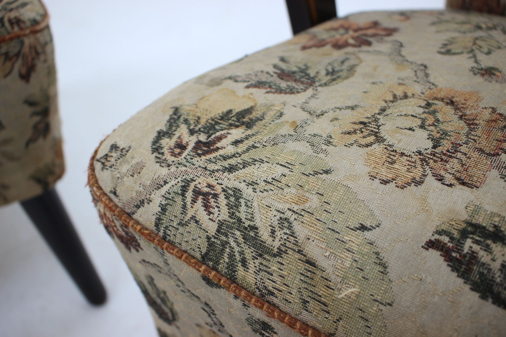 1940s pair of armchairs, czechoslovakia