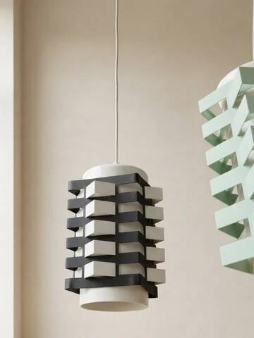 Pair of rare vintage table lamps, sculptural metal design, 1970s, 85 x 20 cm