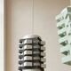 Pair of rare vintage table lamps, sculptural metal design, 1970s, 85 x 20 cm