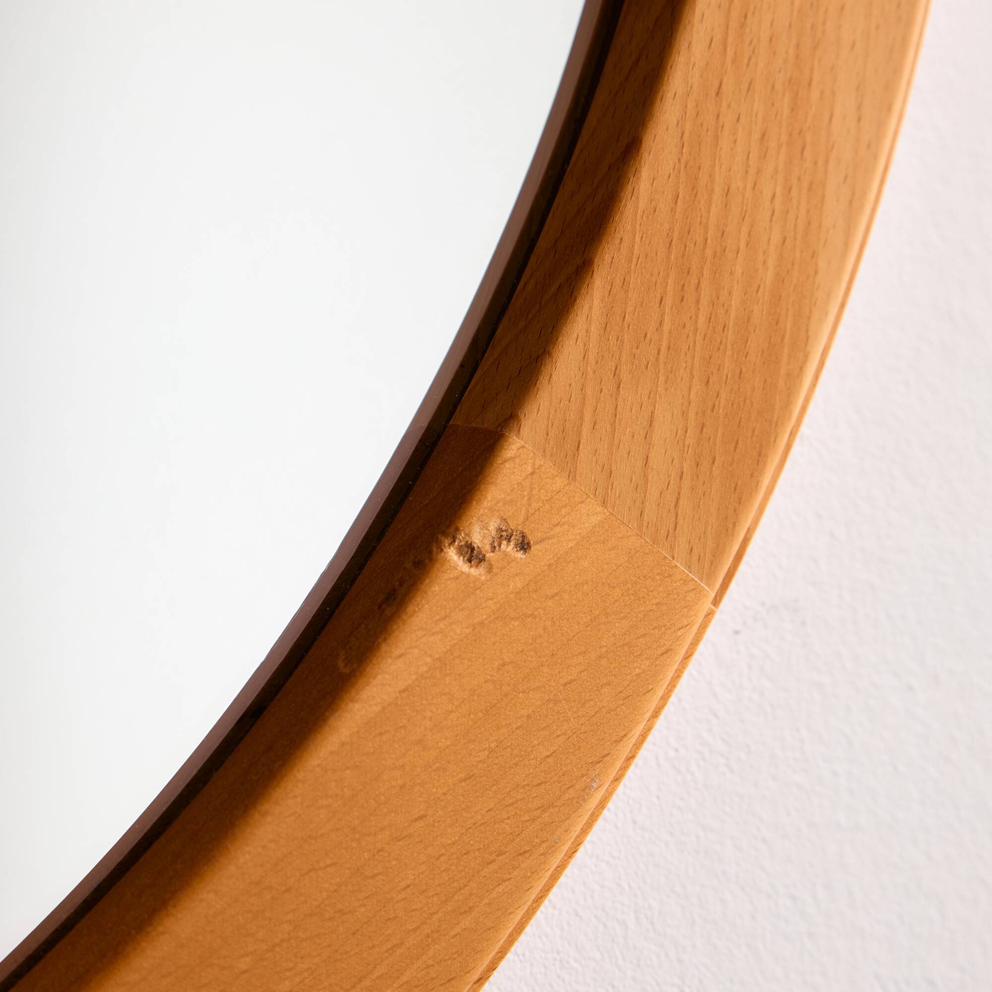 Beech framed mirror by Aksel Kjersgaard