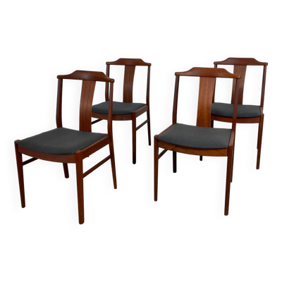Chaises scandinaves en teck Yngve Ekström années 60 MidCentury
