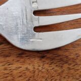 Christofle - Set of 4 America model oyster forks - Design Luc Lanel - In silver-plated metal