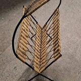 Wicker magazine rack