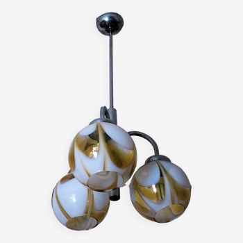 Italian 3-arm Murano glass chandelier, 1960s