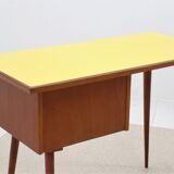 Mid century cherry wood desk with formica top
