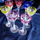 Saint-Louis overlay crystal port liqueur service