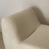 White corduroy armchair