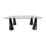 Black marble geometric organic shaped coffee table by Casigliani, Italy 1970s