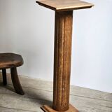 Oak column/stool