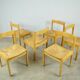 Chaises de salle à manger vintage en chêne et osier dutch design, gerard geytenbeek, années 1960