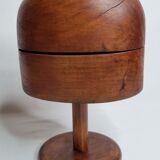 Old wooden hat shape on foot, 1900, 29 cm