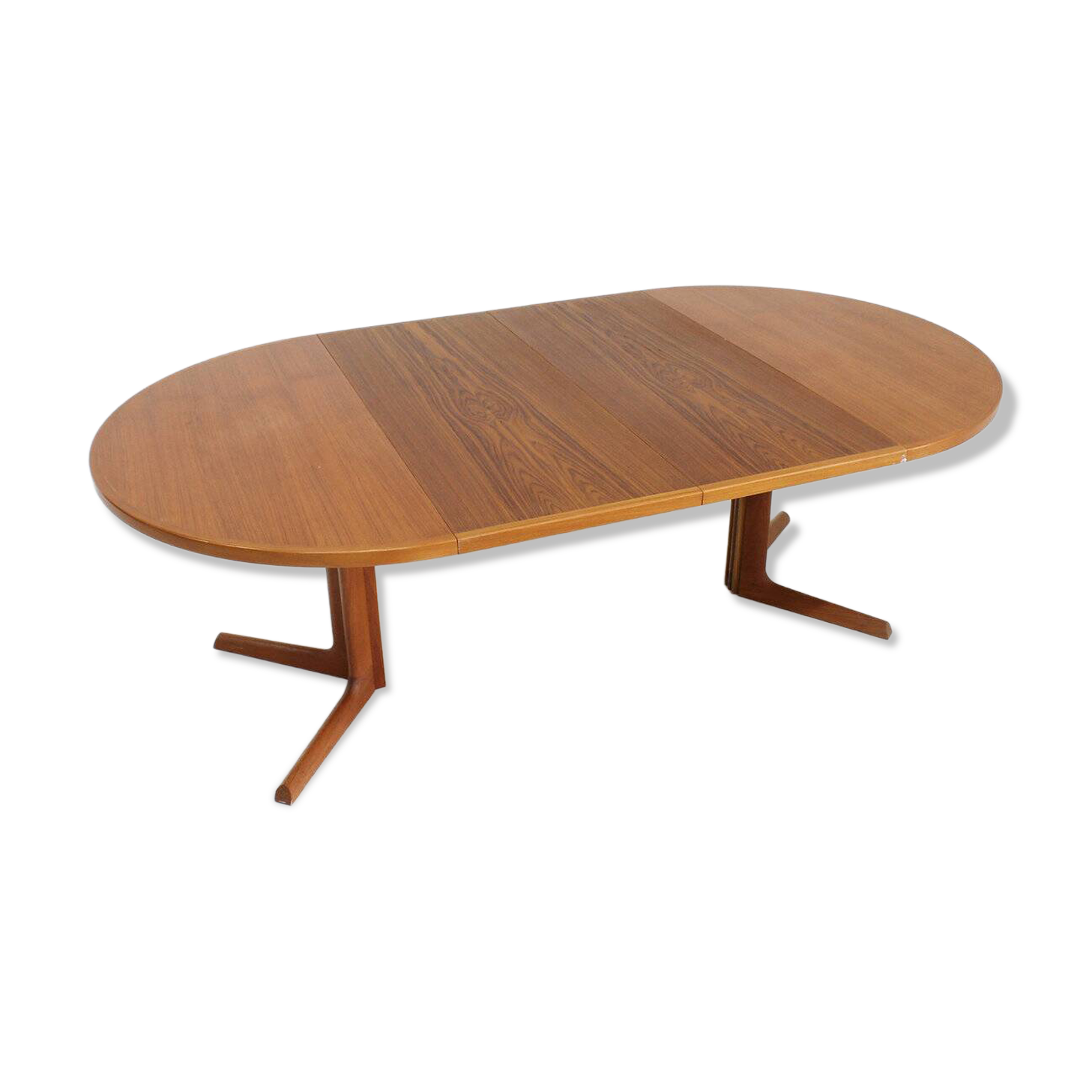 Vintage Danish round extendable dining table Gudme 1960s