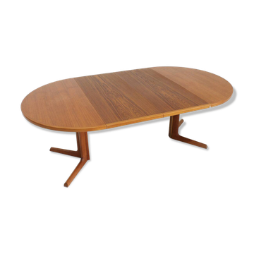 Table à manger ronde extensible danoise vintage Gudme des années 1960