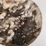 Very large empty pocket or dish in medium light petrified wood 1143