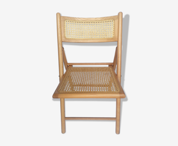 Chaise pliante cannée