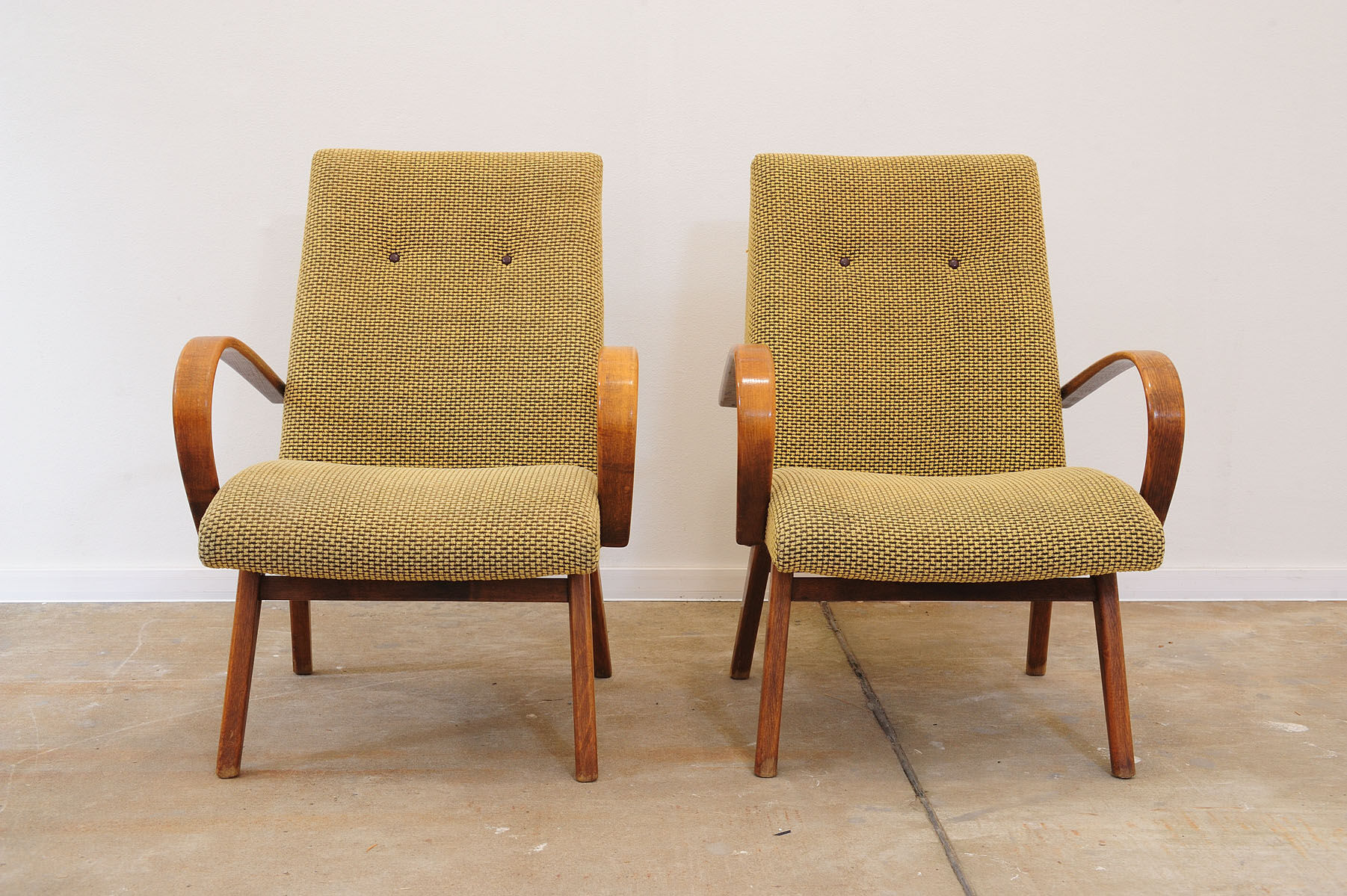 Pair of midcentury armchairs by Jaroslav Šmídek, 1960´s