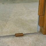 Wall shelf with adjustable mirror by Guillerme et Chambron for Votre Maison 1960's