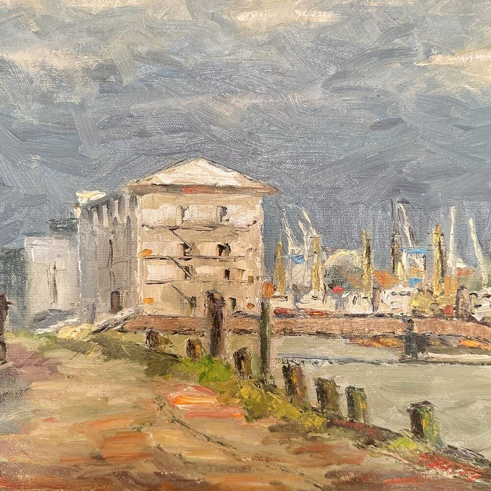 Landscape, 1990, Oil Painting, Framed