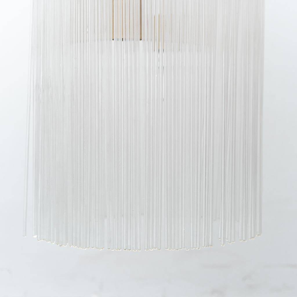 Vintage cascade chandelier in glass and brass – 1970s design