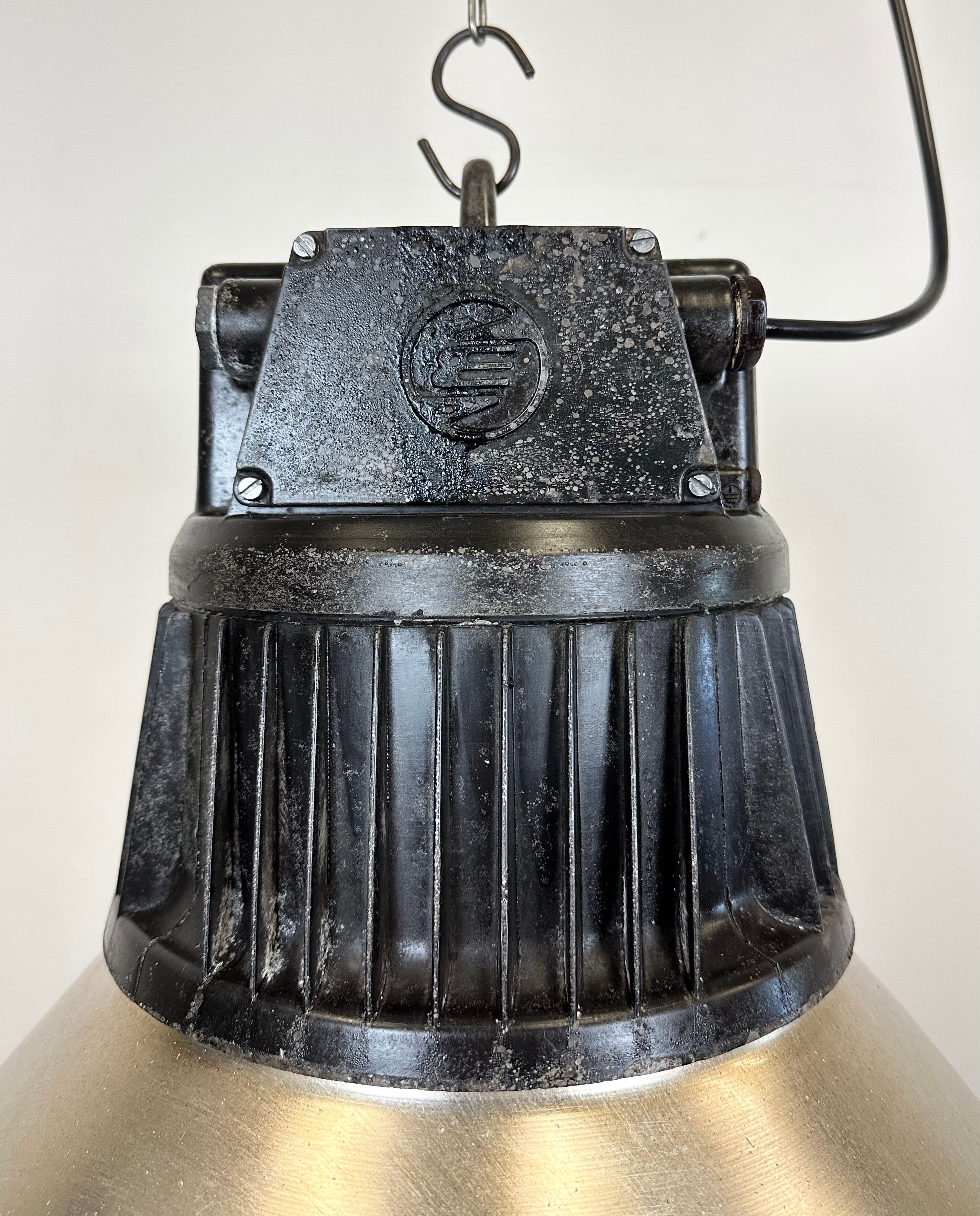 Large Industrial Aluminium Pendant Light from Elektrosvit, 1960s