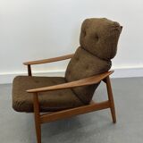 FD-164 Army Chair with Footstool by Arne Vodder for Cado, Set of 2