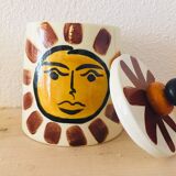 Hand-painted glazed ceramic box