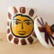 Hand-painted glazed ceramic box