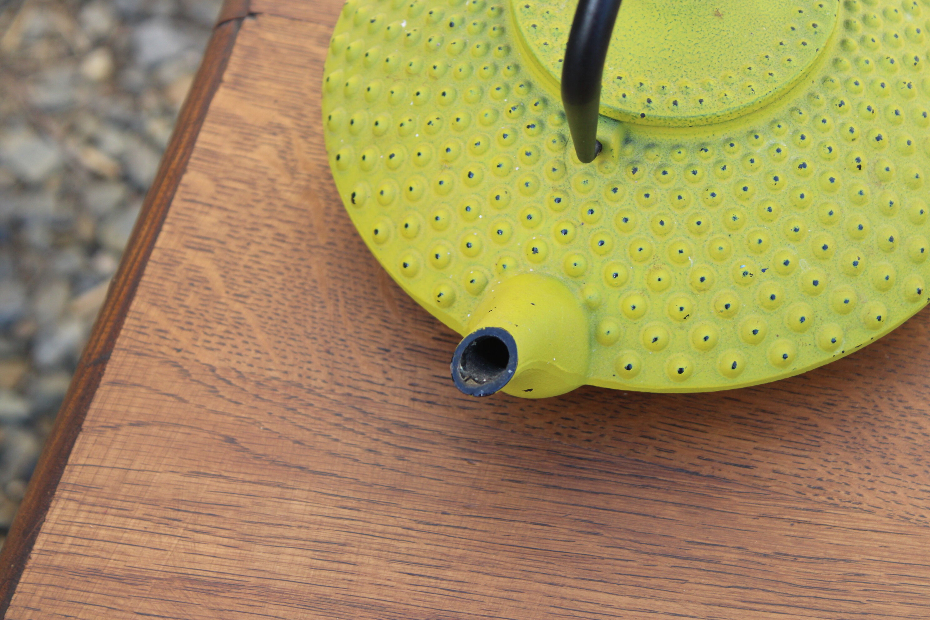 Old cast iron teapot
