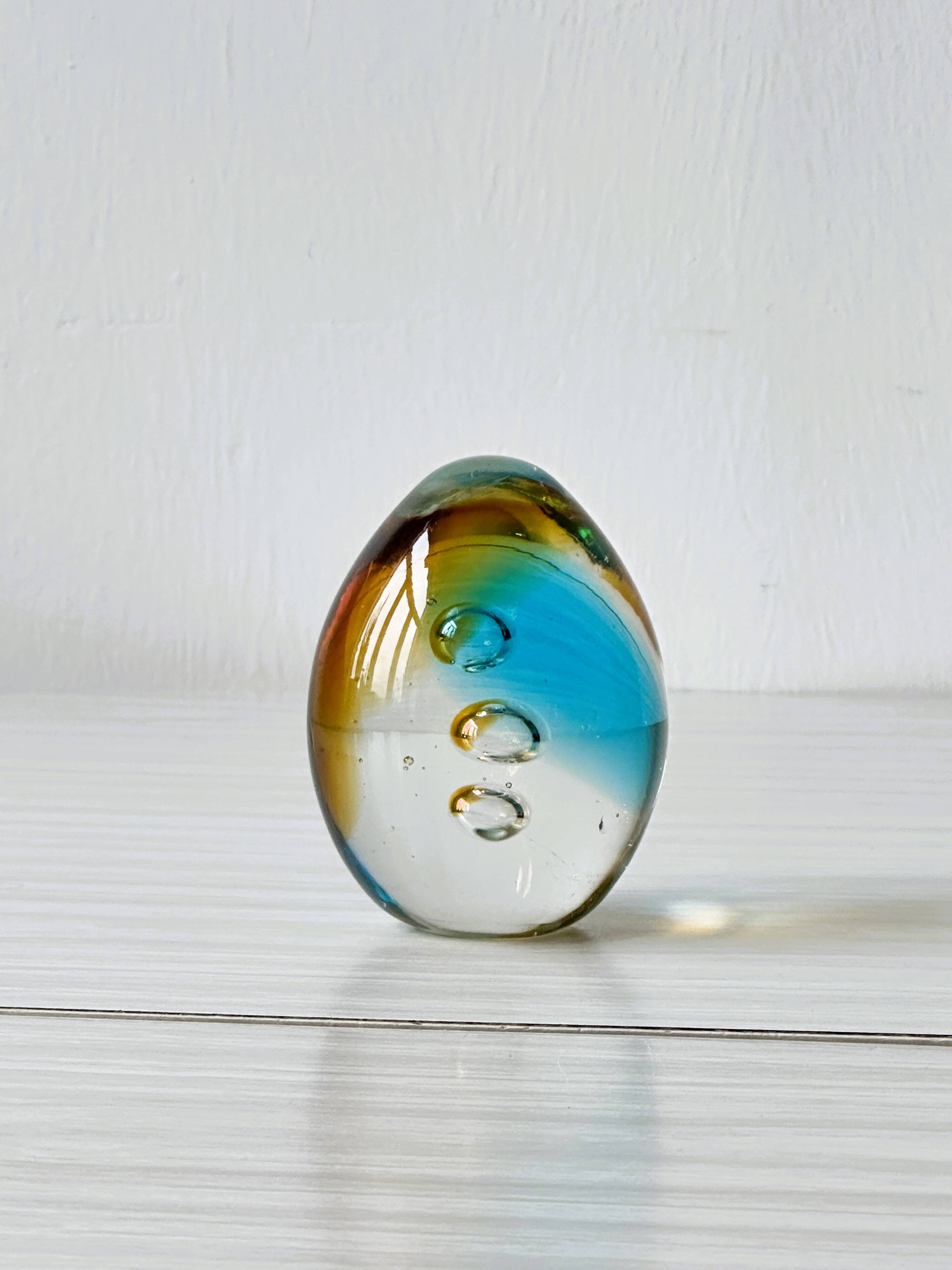 Multicolored Blown Glass Paperweight