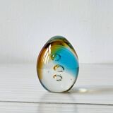 Multicolored Blown Glass Paperweight
